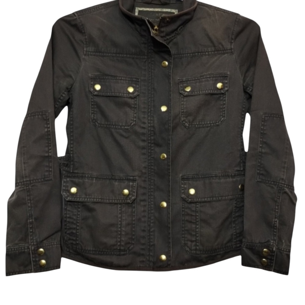 J.Crew Downtown Field Jacket Women's S Utility Preppy Olive Green